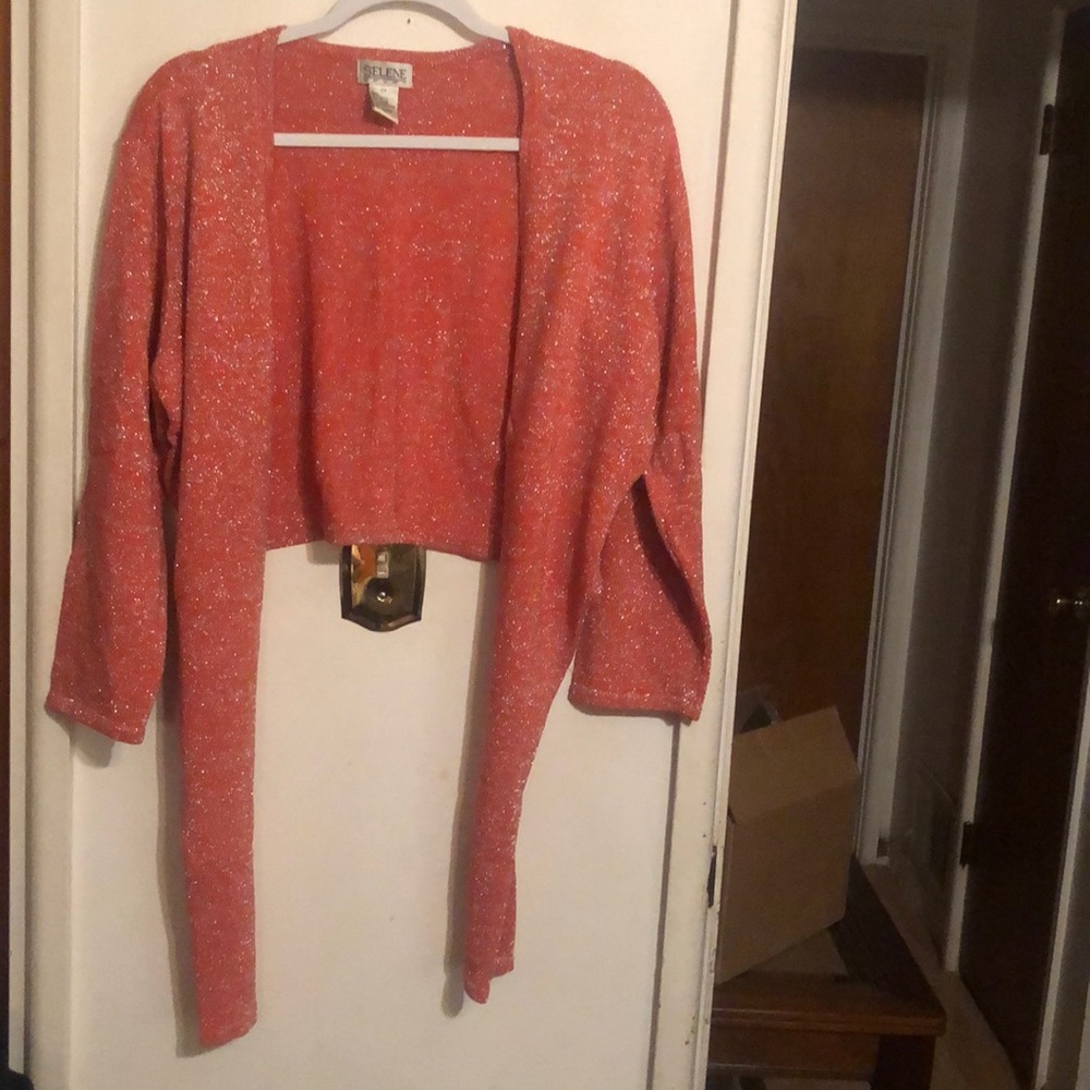 Women preowned Orange Bling Sweater Size 3X